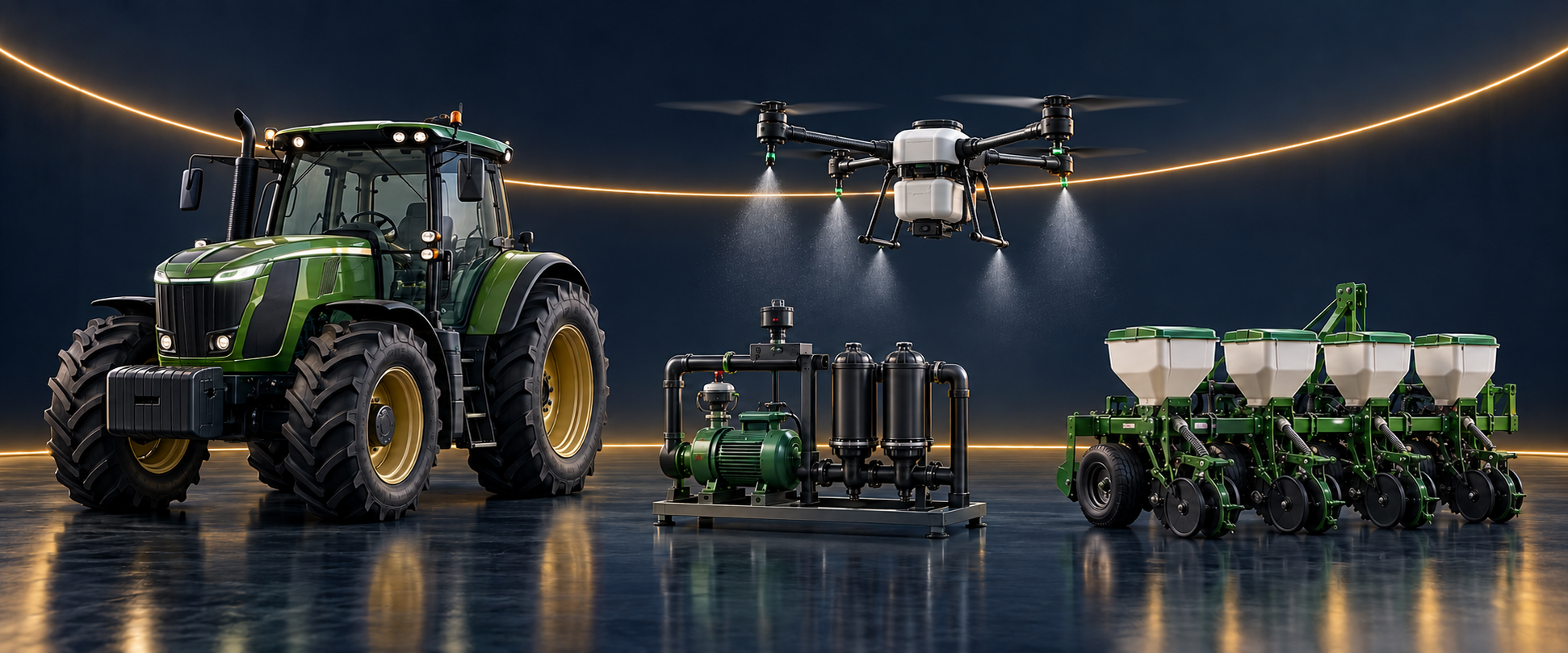 Tractors · Agricultural drones · Irrigation · Planting